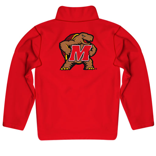 Maryland Terrapins Vive La Fete Game Day Solid Red Quarter Zip Pullover Sleeves - Vive La Fête - Online Apparel Store