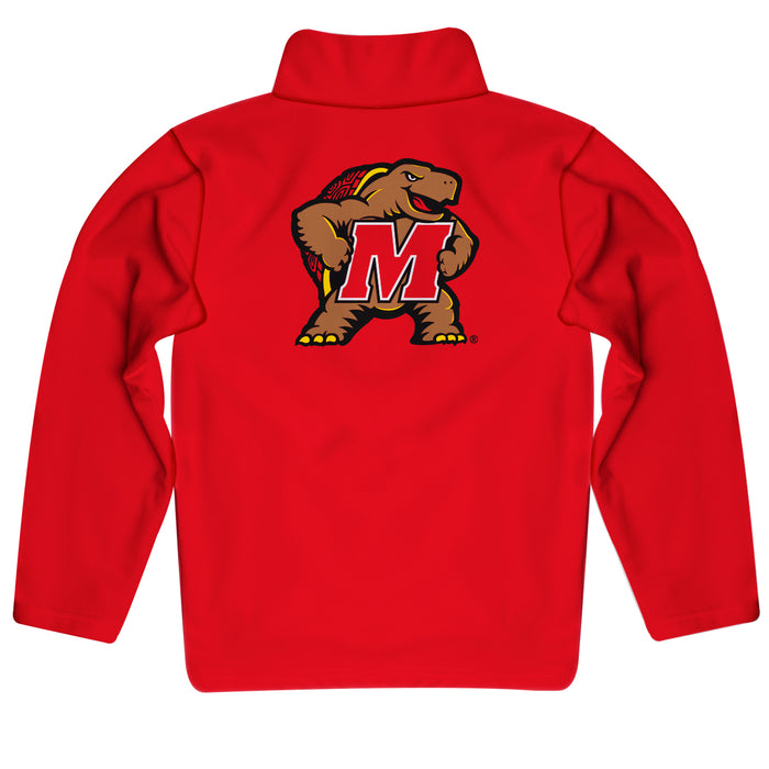 Maryland Terrapins Vive La Fete Game Day Solid Red Quarter Zip Pullover Sleeves - Vive La Fête - Online Apparel Store