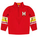Maryland Terrapins Vive La Fete Game Day Red Quarter Zip Pullover Stripes on Sleeves