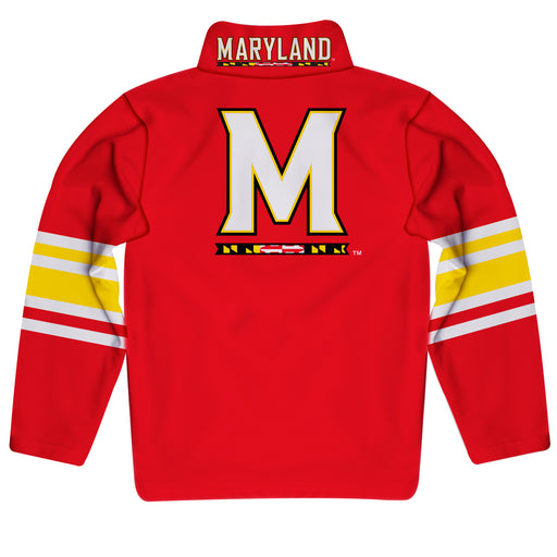 Maryland Terrapins Vive La Fete Game Day Red Quarter Zip Pullover Stripes on Sleeves - Vive La Fête - Online Apparel Store