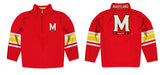 Maryland Terrapins Vive La Fete Game Day Red Quarter Zip Pullover Stripes on Sleeves - Vive La Fête - Online Apparel Store