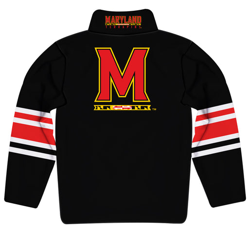 Maryland Terrapins Vive La Fete Game Day Black Quarter Zip Pullover Stripes on Sleeves - Vive La Fête - Online Apparel Store