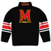 Maryland Terrapins Vive La Fete Game Day Black Quarter Zip Pullover Stripes on Sleeves - Vive La Fête - Online Apparel Store