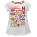 University of Maryland Terrapins Hand Sketched Vive La Fete Impressions Artwork White Short Sleeve Top
