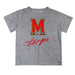 University of Maryland Terrapins Vive La Fete Script V1 Gray Short Sleeve Tee Shirt