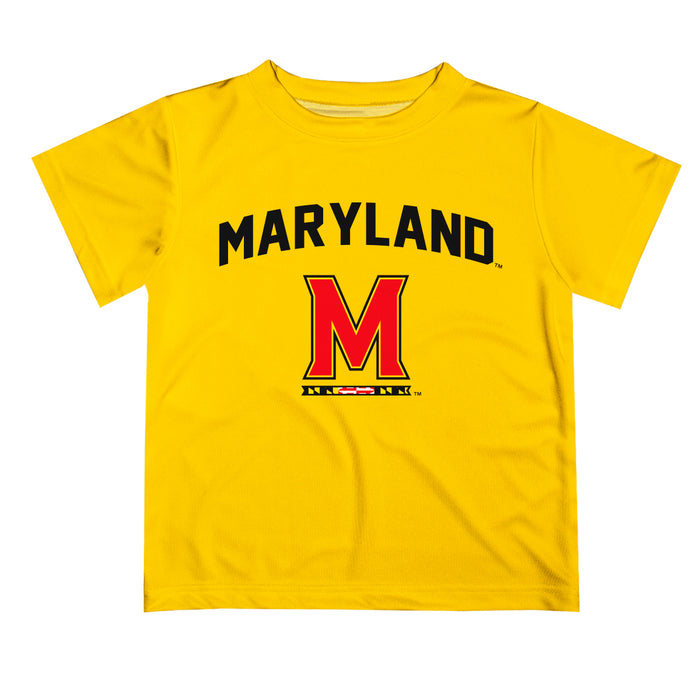 University of Maryland Terrapins Vive La Fete Boys Game Day V2 Yellow Short Sleeve Tee Shirt