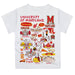 University of Maryland Terrapins Hand Sketched Vive La Fete Impressions Artwork Boys Black Short Sleeve Tee Shirt - Vive La Fête - Online Apparel Store