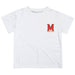 University of Maryland Terrapins Hand Sketched Vive La Fete Impressions Artwork Boys White Short Sleeve Tee Shirt