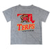 Maryland Terrapins Vive La Fete State Map Heather Gray Short Sleeve Tee Shirt