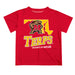 Maryland Terrapins Vive La Fete State Map Red Short Sleeve Tee Shirt