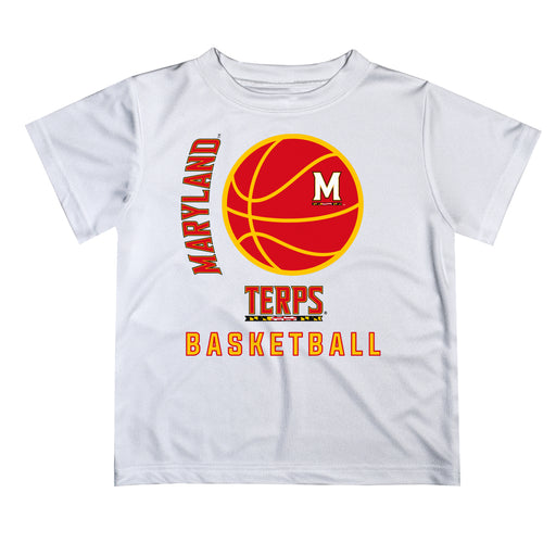 University of Maryland Terrapins Vive La Fete Basketball V1 White Short Sleeve Tee Shirt