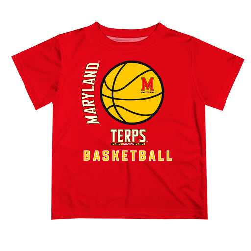 University of Maryland Terrapins Vive La Fete Basketball V1 Red Short Sleeve Tee Shirt