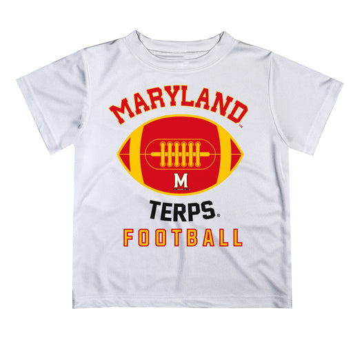University of Maryland Terrapins Vive La Fete Football V2 White Short Sleeve Tee Shirt