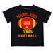 University of Maryland Terrapins Vive La Fete Football V2 Black Short Sleeve Tee Shirt