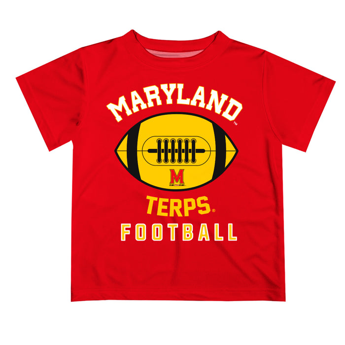 University of Maryland Terrapins Vive La Fete Football V2 Red Short Sleeve Tee Shirt
