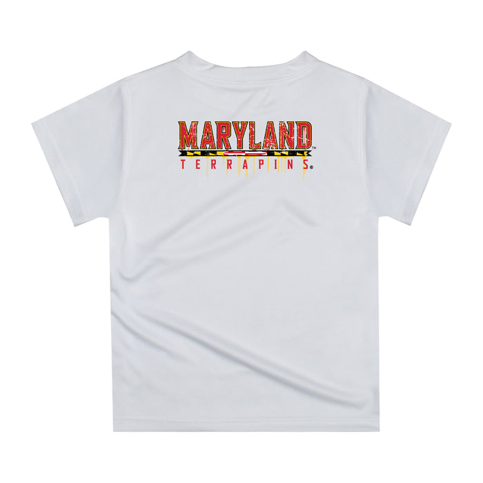 Maryland Terrapins Original Dripping Football Helmet Yellow T-Shirt by Vive La Fete - Vive La Fête - Online Apparel Store