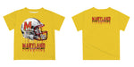 Maryland Terrapins Original Dripping Football Helmet Yellow T-Shirt by Vive La Fete - Vive La Fête - Online Apparel Store