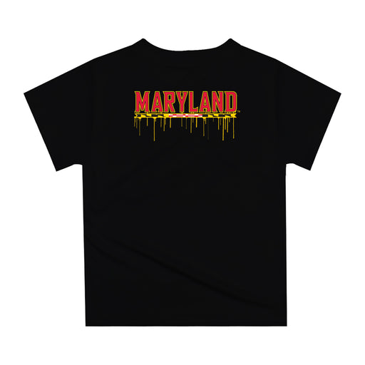 University of Maryland Terrapins Dripping Basketball Black T-Shirt by Vive La Fete - Vive La Fête - Online Apparel Store