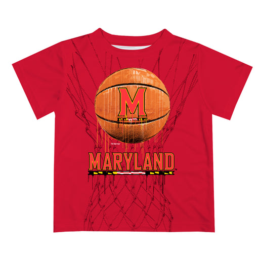 University of Maryland Terrapins Dripping Ball Red T-Shirt by Vive La Fete