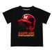 Maryland Terrapins Original Dripping Baseball Helmet Black T-Shirt by Vive La Fete