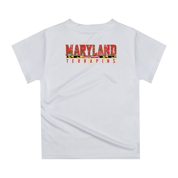 Maryland Terrapins Original Dripping Soccer Yellow T-Shirt by Vive La Fete - Vive La Fête - Online Apparel Store