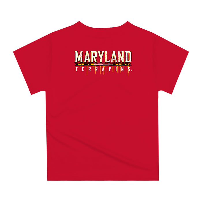 Maryland Terrapins Original Dripping Soccer Yellow T-Shirt by Vive La Fete - Vive La Fête - Online Apparel Store