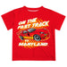 University of Maryland Terrapins Vive La Fete Fast Track Boys Game Day Red Short Sleeve Tee