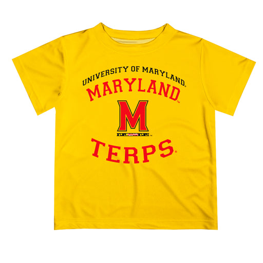 University of Maryland Terrapins Vive La Fete Boys Game Day V1 Yellow Short Sleeve Tee Shirt