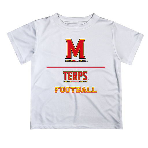 University of Maryland Terrapins Vive La Fete Football V1 White Short Sleeve Tee Shirt