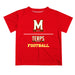 University of Maryland Terrapins Vive La Fete Football V1 Red Short Sleeve Tee Shirt