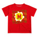 University of Maryland Terrapins Vive La Fete  Red Art V1 Short Sleeve Tee Shirt