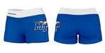 MTSU Blue Raiders Vive La Fete Logo on Thigh & Waistband Blue White Women Yoga Booty Workout Shorts 3.75 Inseam - Vive La Fête - Online Apparel Store