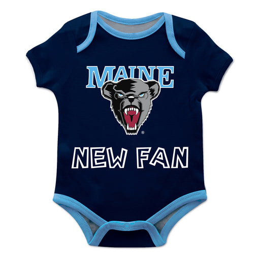 Maine Black Bears Vive La Fete Infant Game Day Navy Short Sleeve Onesie New Fan Logo and Mascot Bodysuit - Vive La Fête - Online Apparel Store