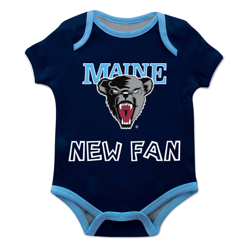 Maine Black Bears Vive La Fete Infant Game Day Navy Short Sleeve Onesie New Fan Logo and Mascot Bodysuit - Vive La Fête - Online Apparel Store