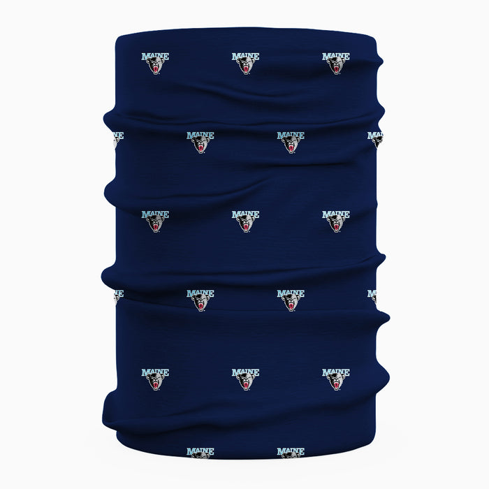 Maine Black Bears Vive La Fete All Over Logo Game Day Collegiate Face Cover Soft 4-Way Stretch Two Ply Neck Gaiter - Vive La Fête - Online Apparel Store