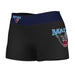 Maine Black Bears Vive La Fete Logo on Thigh and Waistband Black & Navy Women Yoga Booty Workout Shorts 3.75 Inseam"
