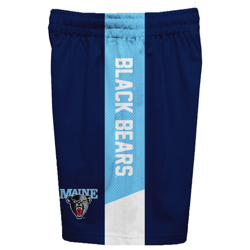 Maine Black Bears Vive La Fete Game Day Navy Stripes Boys Solid Blue Athletic Mesh Short - Vive La Fête - Online Apparel Store