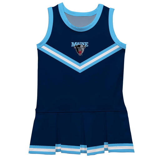 Maine Black Bears Vive La Fete Game Day Blue Sleeveless Cheerleader Dress