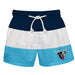 Maine Black Bears Vive La Fete Blue White Light Blue Stripes Swimtrunks V1