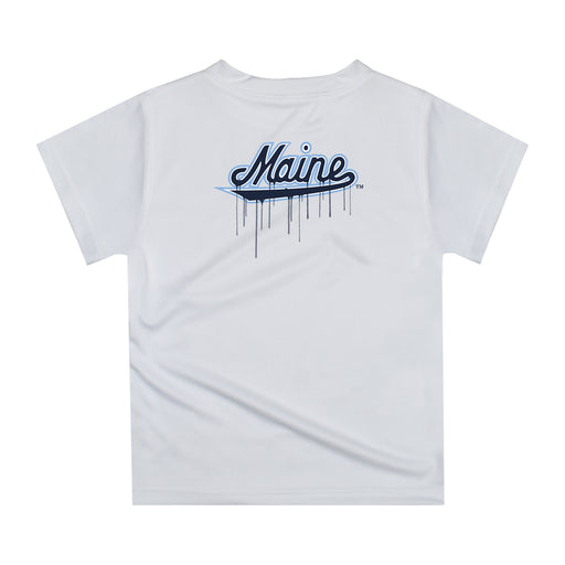 Maine Black Bears Original Dripping Baseball Hat Dark Blue T-Shirt by Vive La Fete - Vive La Fête - Online Apparel Store