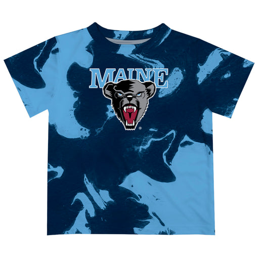 Maine Black Bears Vive La Fete Marble Boys Game Day Dark Blue Short Sleeve Tee