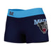 Maine Black Bears Vive La Fete Logo on Thigh & Waistband Navy Blue Women Yoga Booty Workout Shorts 3.75 Inseam"