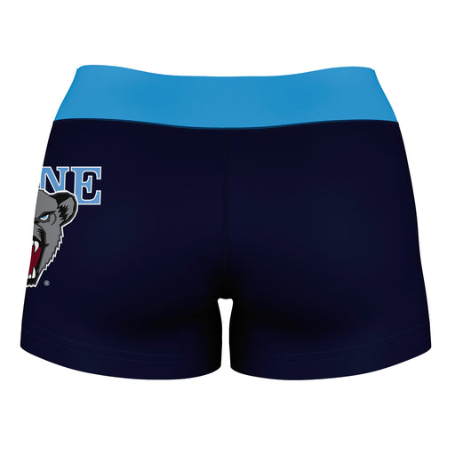 Maine Black Bears Vive La Fete Logo on Thigh & Waistband Navy Blue Women Yoga Booty Workout Shorts 3.75 Inseam" - Vive La Fête - Online Apparel Store