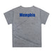 Memphis Tigers Original Dripping Football Heather Gray T-Shirt by Vive La Fete - Vive La Fête - Online Apparel Store