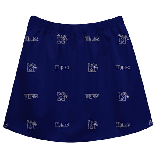 University Of Memphis Tigers Skirt Blue All Over Logo - Vive La Fête - Online Apparel Store