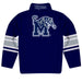 Memphis Tigers Vive La Fete Game Day Blue Quarter Zip Pullover Stripes on Sleeves - Vive La Fête - Online Apparel Store