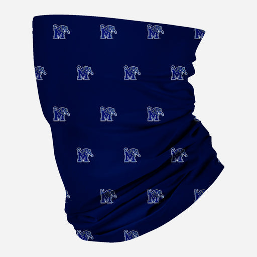 Memphis Tigers Vive La Fete All Over Logo Game Day Collegiate Face Cover Soft 4-Way Stretch Two Ply Neck Gaiter - Vive La Fête - Online Apparel Store