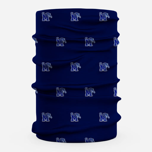 Memphis Tigers Vive La Fete All Over Logo Game Day Collegiate Face Cover Soft 4-Way Stretch Two Ply Neck Gaiter - Vive La Fête - Online Apparel Store
