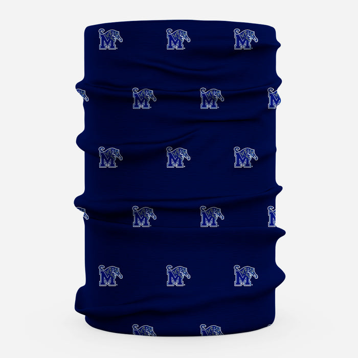 Memphis Tigers Vive La Fete All Over Logo Game Day Collegiate Face Cover Soft 4-Way Stretch Two Ply Neck Gaiter - Vive La Fête - Online Apparel Store