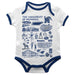 Memphis Tigers Hand Sketched Vive La Fete Impressions Artwork Infant White Short Sleeve Onesie Bodysuit